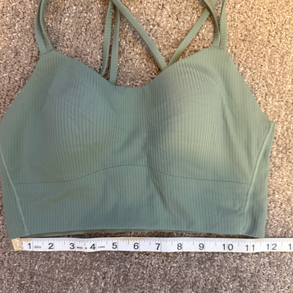 Lululemon Like a Cloud Ribbed Longline Bra B/C Cup Grey Eucalyptus - Picture 5 of 7